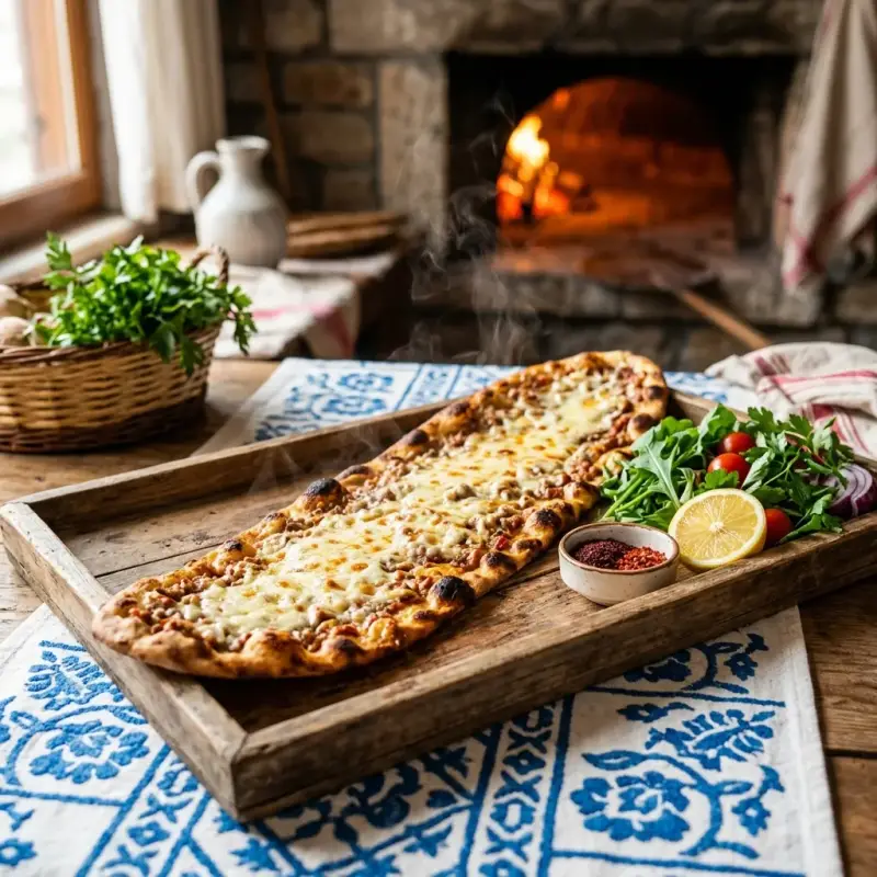 Kaşarlı Pide (Etli Ekmek Usulü) - Bilecik Lahmacun ve Pide Bilecik