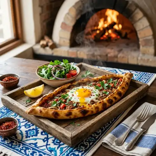 Kıymalı Yumurtalı Pide - Bilecik Lahmacun ve Pide Bilecik