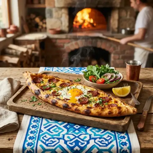 Sucuklu Yumurtalı Pide - Bilecik Lahmacun ve Pide Bilecik